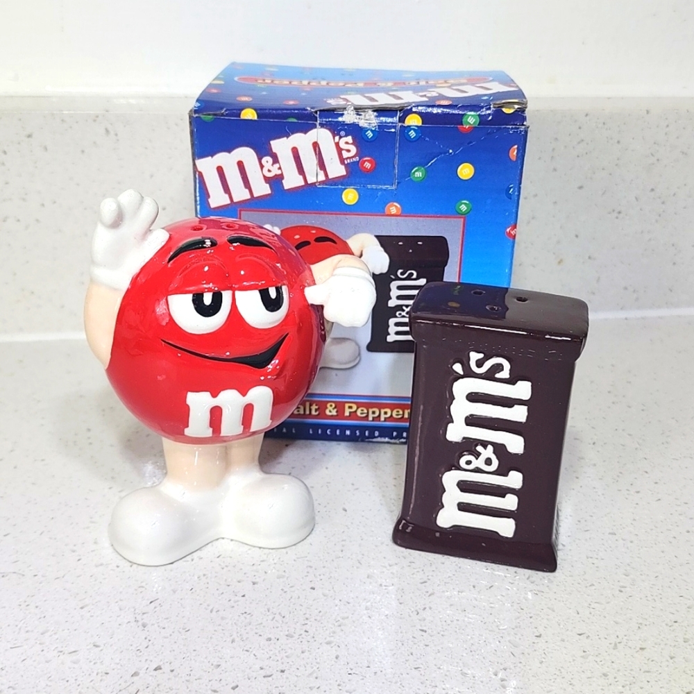 M & M's Salt and Pepper set. NEW in original box.
